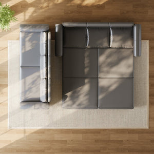 English Elm Chesterfield Velvet King Sleeper Sofa with Nailhead Trim and Rolled Arms for Living Room Grey W1885S00363