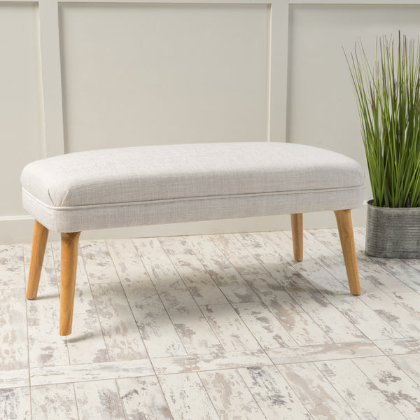 English Elm Christopher Knight Home® - OTTOMAN Beige Fabric Upholstered Storage Bench 38"L x 17"W x 8"H — Stylish Compact Footrest & Seat for Living Room Decor 59450.00