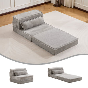 English Elm Compression Modular Floor Sofa Bed - Versatile, No Assembly Required, Cozy Fleece With Memory Foam Comfort W3723P377154