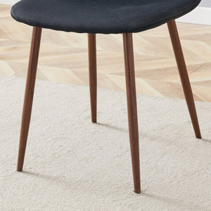 English Elm Table And Chair Set - Modern Adjustable Lift-Top Design, Walnut Mdf With Black Metal Legs & 4 Chairs W1151S03776-GIGA