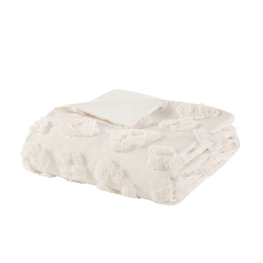 English Elm Animal Chenille Duvet Cover Set - Cozy & Playful Full/Queen Bedding With Whimsical Design & Comfort B035P294496