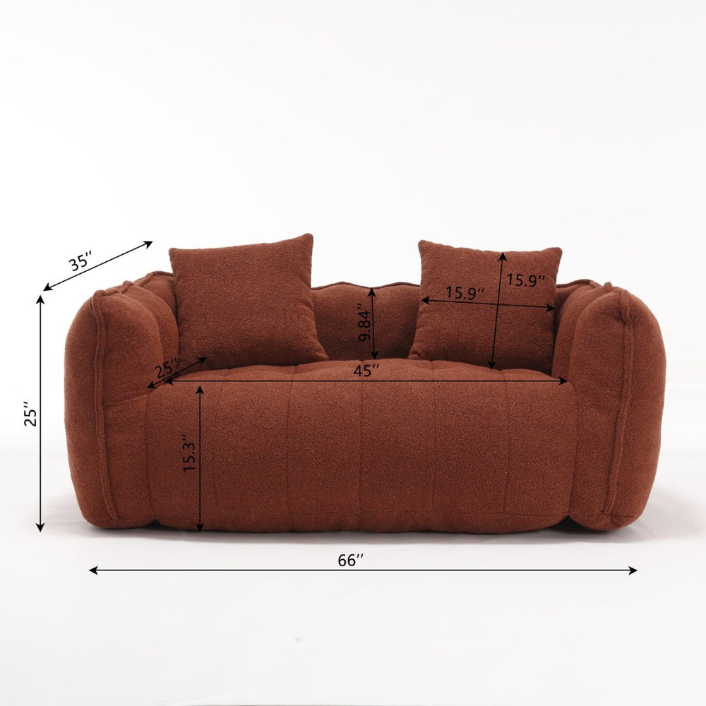 English Elm Soft Beanbag Chair For Two - High-Resilience Foam & Cozy Super-Fiber For Gaming, Reading, Tv W1996P183170-GIGA