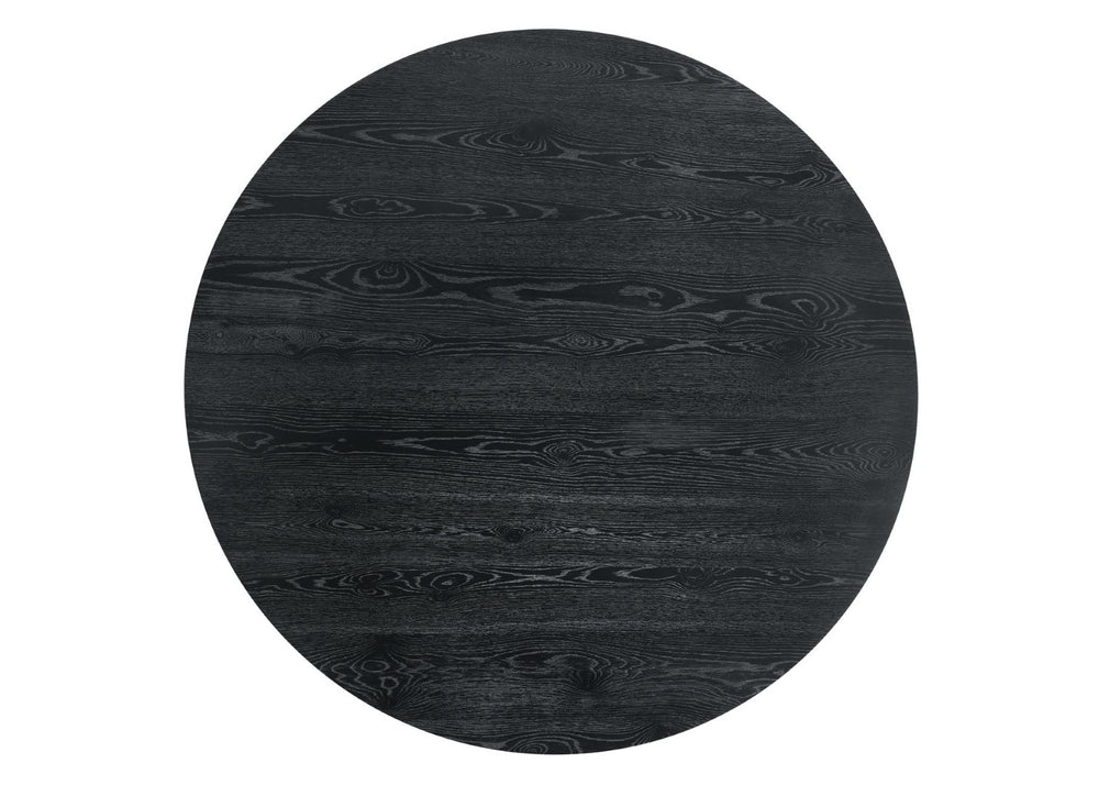English Elm Adn01802-1 Round Oak Veneer Dining Table Top Matte Black Modern Transitional B2726P250490