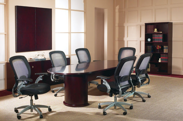 OSP Home Furnishings Kenwood Racetrack Conference Table Seats Ten with Clean Lines for Modern Boardrooms KENMAH-60