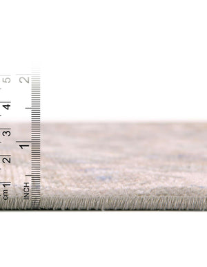 Unique Loom Whitney Bordeaux Machine Made Floral / Botanical Rug Cloud Gray, Blue/Gold/Ivory/Light Blue 2' 7" x 12' 0"