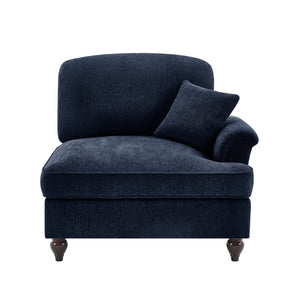 English Elm Sofa Rsf Chenille Sectional with Floral Backrest and Detachable Ruffle Skirt Design W3041P332620