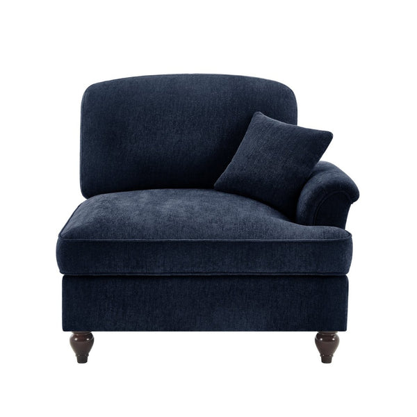 English Elm Sofa Rsf Chenille Sectional with Floral Backrest and Detachable Ruffle Skirt Design W3041P332620