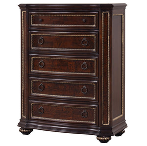 English Elm Paris G09300-D Dresser with Velvet-Lined Top Drawer, Wood Veneer Finish, Iron-Style Handles & Bun Feet Cherry 46 L x 23 W x 55 H B078P301567