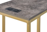 OSP Home Furnishings Norwich C-Table  Brown / Gold