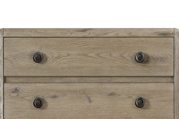 English Elm Chest English Knotty Oak Solid Wood Chest with Cedar-Lined Drawer, Felt-Lined Top, Self-Closing Guides B2699P409558