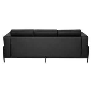 OSP Home Furnishings Arctic Two Seat Faux Leather Reception Lounge Chair with Usb Charging Modern Frame Sofa ARCT53-U65