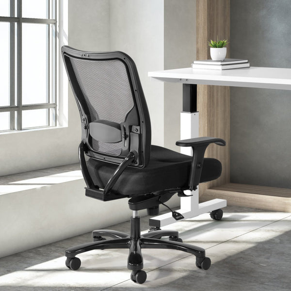 OSP Home Furnishings Big Tall Heavy Duty Ergonomic Office Chair with Mesh Back and 400 Lb Weight Capacity 75-7A773-231