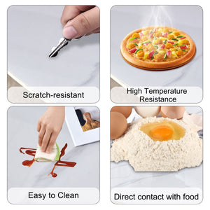 English Elm 42" Luxury Sintered Stone Table with Gold Stainless Steel Legs, Heat & Stain Resistant Marble Vein Surface, 500lb Capacity, Eco-Friendly Modern Design W2920S00019