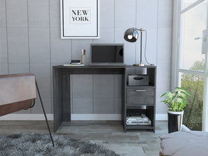 English Elm Arlington Writing Computer Desk - Stylish Compact Design With Drawer & Two Open Shelves For Storage B128P148861