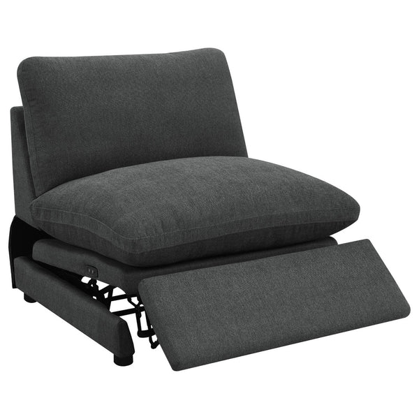 English Elm Hollander Five Piece Modular Sectional with Triple Power Recliners in Plush Grey Fabric B062S01782