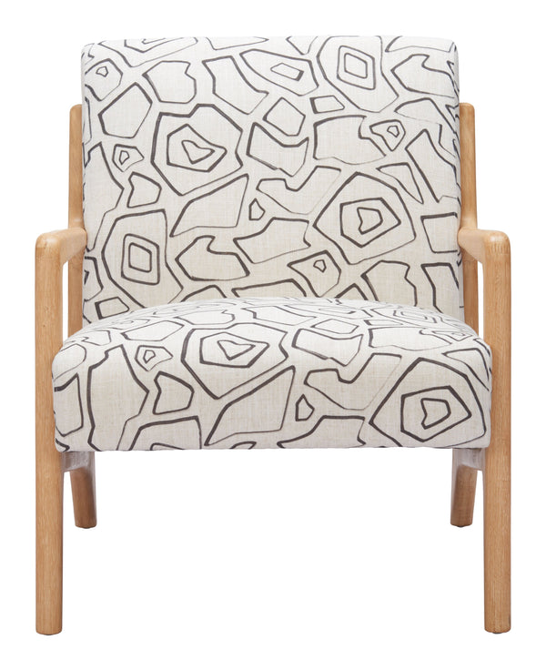 Zuo Modern Runa Accent Chair - Stylish Modern Design, Premium Quality Fabric & Wood For Elegant Living Spaces Beige 100% Polyester,Plywood,Rubberwood 110468-zuo-modern