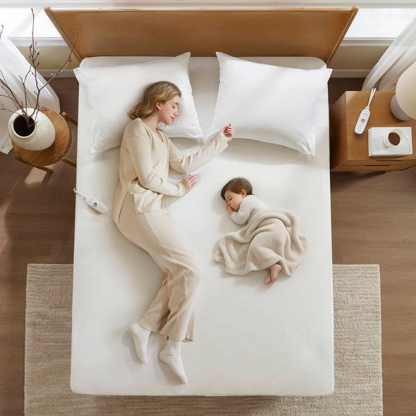 English Elm 1-Piece King Heated Mattress Pad - Cozy Comfort With 5 Heat Settings & Deep 15" Skirt For Winter Warmth B035P408314