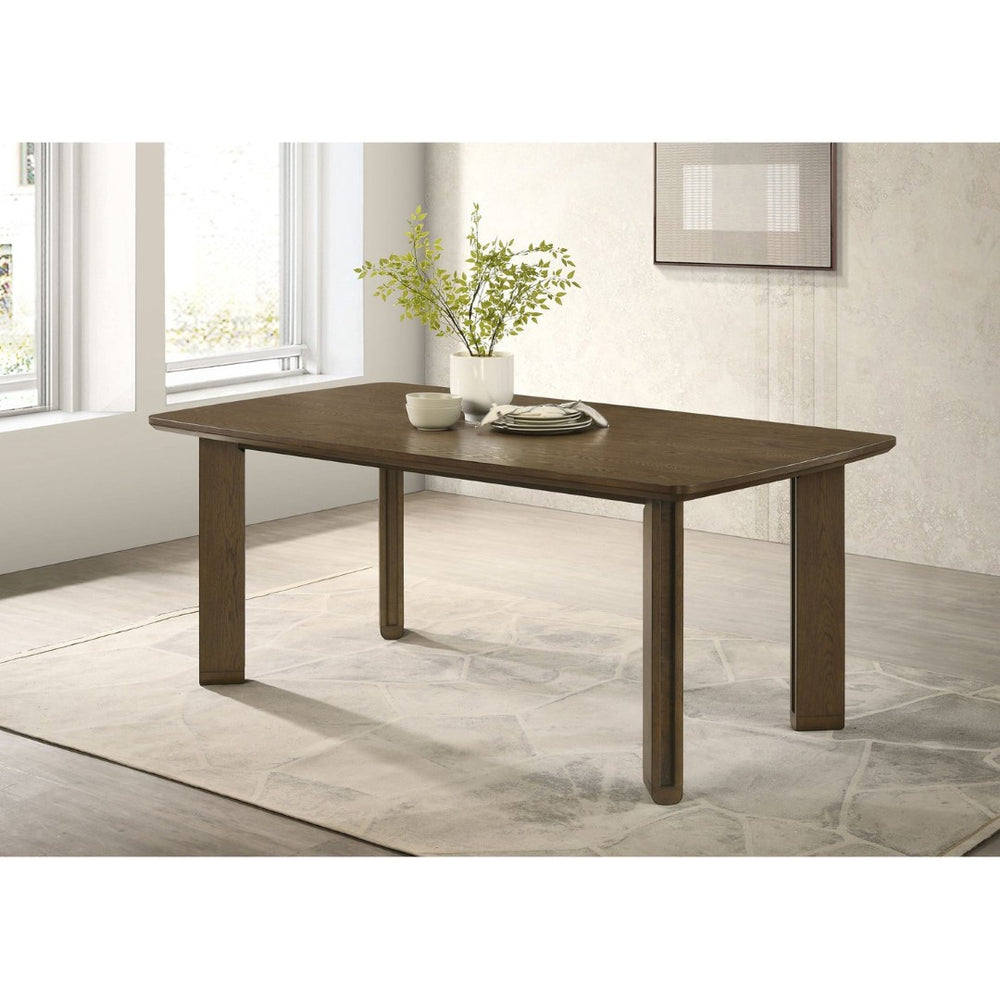 English Elm Crispin White Oak Veneer Rectangular Dining Table Seats Six for Modern Spaces B062P447971