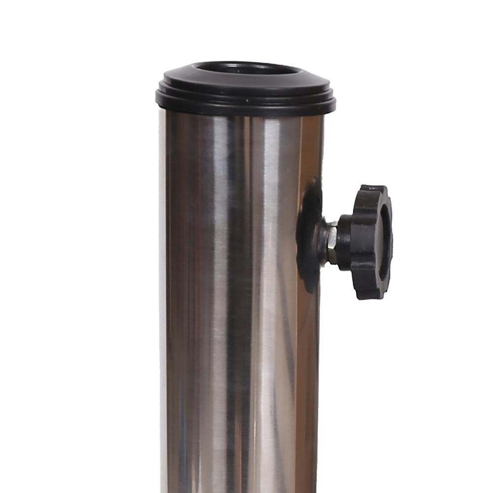 English Elm Christopher Knight Home® - UM-HOLDER Square 55lbs Granite Umbrella Base - Natural Grey Stainless Steel, Sleek 19x19x6.5" Stable Support N775P256432N
