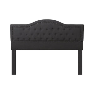 English Elm Christopher Knight Home® - VIRGIL Fully Upholstered King Bed with Button Tufted Diamond Stitch Headboard, Sturdy Frame Dark Gray 81.75 L x 25 W x 9 H N761S7106803B
