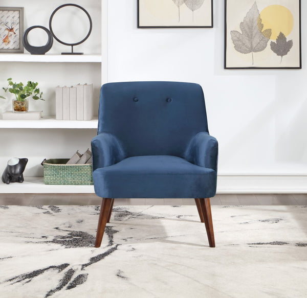 OSP Home Furnishings Chatou Chair  Midnight Blue