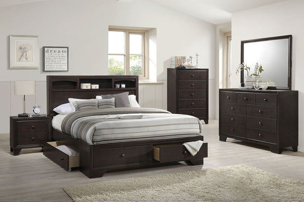 English Elm Modern Nine Drawer Wide Dresser Rubberwood Build Warm Brown Finish Bedroom Storage B011P448737