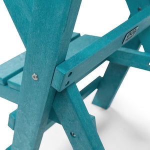 English Elm Harbor Point Recycled Hdpe Outdoor Folding Bar Stool Patio Deck All Season Seating Teal B2745P409656