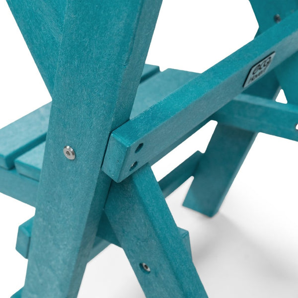 English Elm Harbor Point Recycled Hdpe Outdoor Folding Bar Stool Patio Deck All Season Seating Teal B2745P409656
