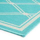 Christopher Knight Home® - Noble House - Eutropia 5'3" X 7' Indoor Area Rug, Teal and Ivory