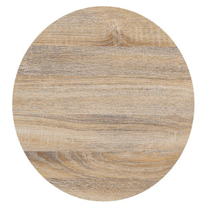 English Elm White White High Gloss and Natural 1-drawer Drum Nightstand with Smooth Manual-Close Drawer, Sleek Accent Piece B062P185684