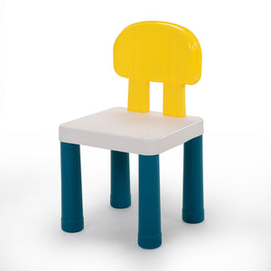 English Elm All-in-One Kids Activity Table set with 2 chairs, 100 DIY blocks, slides, storage & cushions for toddlers W2181P362367