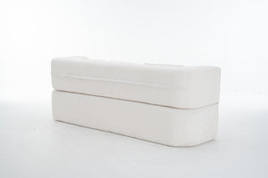 English Elm 3 Seater Convertible Sofa Bed with Chenille Upholstery and High-Density Sponge for Superior Comfort and Support Ivory T3903P379836