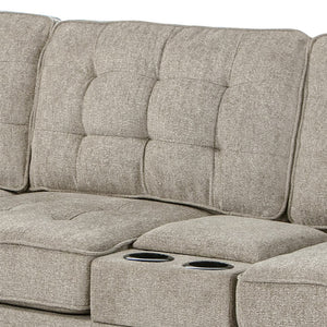 English Elm Oslo Sectional Sofa With Reversible Chaise, Cup Holders & Hidden Storage For Ultimate Comfort B078S00594-GIGA