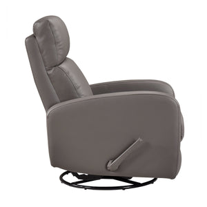 English Elm 1pc Glider Recliner Chair Top Grain Leather Swivel Recliner with Smooth Glide, Plush Foam Comfort Mocha 32 L x 30.75 W x 27.5 H B011P395860