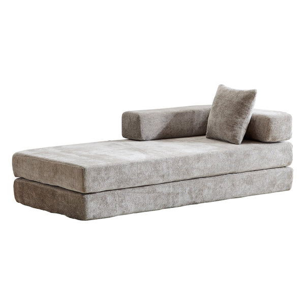 English Elm Floor Couch - Convertible Chenille Sofa Bed With Pillow Support For Ultimate Comfort In Any Space W3723P344872