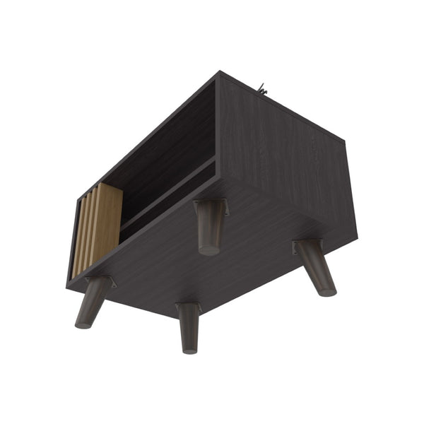 English Elm Shawnee Two-tone Wengue Coffee Table with Open Shelves for Modern Living Spaces B092P439927