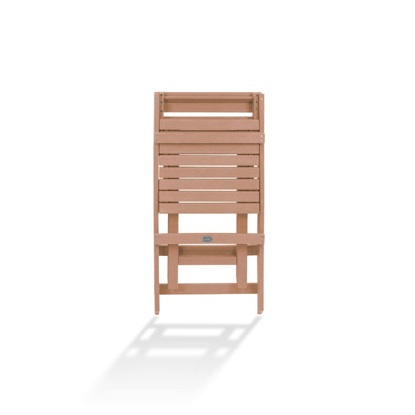 English Elm Coastal Bay Recycled Hdpe Folding Bistro Chair for Patio and Balcony Use Teak B2745P409659