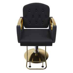 English Elm Hydraulic Salon Chair with Foot Pump Swivel Base Pu Leather Seat for Barber Tattoo Spa W2700P410954
