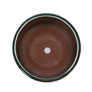 English Elm Set Of 3 Ceramic Flowerpots – Elegant Antique Green Planters For Indoor & Outdoor Decor Spaces W3273P321498-GIGA