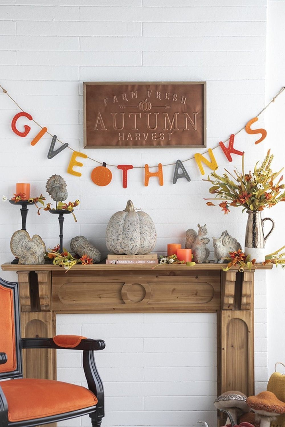 English Elm Set Of 2 Colorful "Give Thanks" Banners - Autumn Decor For Thanksgiving, Harvest & Fall Celebrations W2078P246521-GIGA