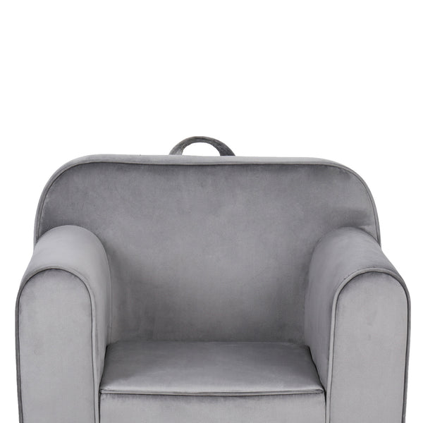 English Elm Kids Club Sofa - Cozy Gray Toddler Couch For Playrooms, Nurseries & Reading Nooks - Space-Saving Comfort B205P293388