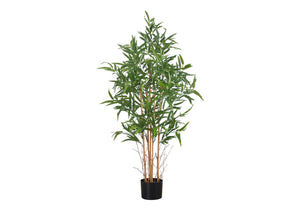 English Elm Artificial Eucalyptus Floor Plant 44" Tall in Sleek Black Pot with 1440 Lifelike Leaves, No Care Needed Green 50 L x 8 W x 9 H B2710P220049
