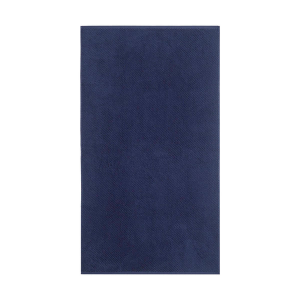 JLA Home Madison Park - 100% Cotton Diagonal Ribbed 4-Piece Bath Towels — Plush Zero-Twist 518GSM, Fast-Dry & Durable Luxury Navy MP73-8874