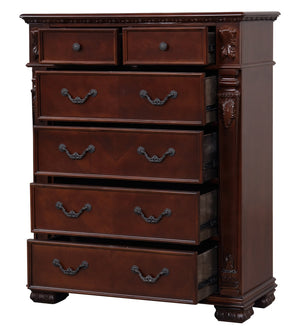 English Elm Lyndon 9-Drawer Dresser with Felt-Lined Top Drawers, Smooth Ball-Bearing Slides, Durable Wood Finish Cherry 46 L x 22 W x 54 H B078P301019