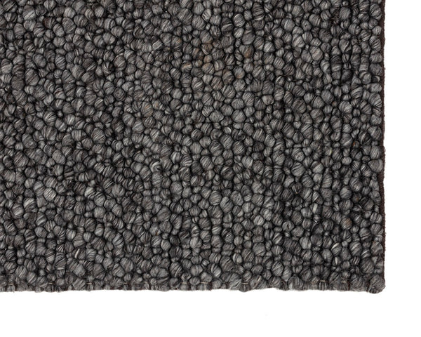 Sunpan UMEA Hand-Woven Wool-Blend Rug - Luxurious Artisanal Design for Elegant Living Spaces, 8' x 10' Black 106220