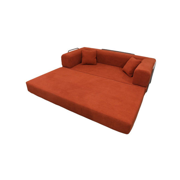 English Elm Double Convertible Corduroy Sleeper Sofa High Density Foam Wide Armrest Studio Bed W3064P245391
