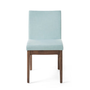 English Elm Dining Chair Set of Two Armless Upholstered Seats with Rubberwood Legs Modern Style Mint 58924.00MNT