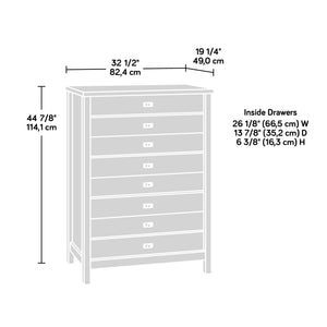 English Elm 4-Drawer Chest – Sleek Black Finish, Durable Engineered Wood, Contemporary Farmhouse Style, Easy Assembly B356P402626