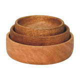 English Elm Solid Wood Solid Wood Fruit Bowl Set Of 3