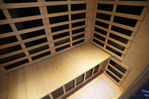 English Elm Low Emf Three-Person Far Infrared Sauna Room With Bluetooth, Mood Lights & Safety Features For Home Spa W1149P369614